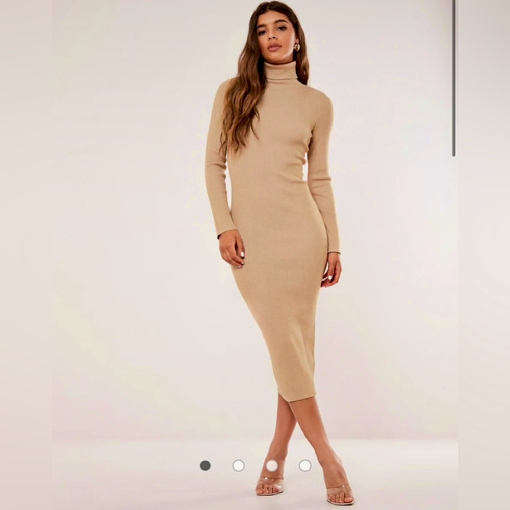 Missguided Roll Neck Midi Dress